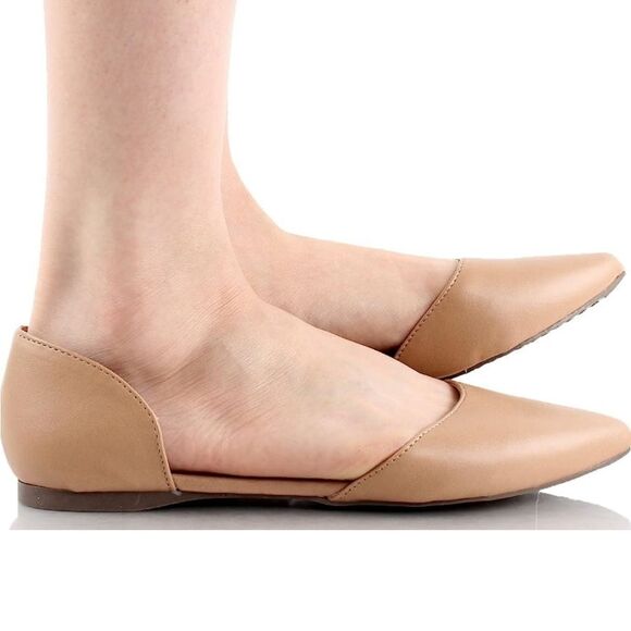 BRAND NEW LYNX POINTED TOE D'ORSAY SLIP ON WOMEN"S FLAT SHOE - Picture 1 of 15